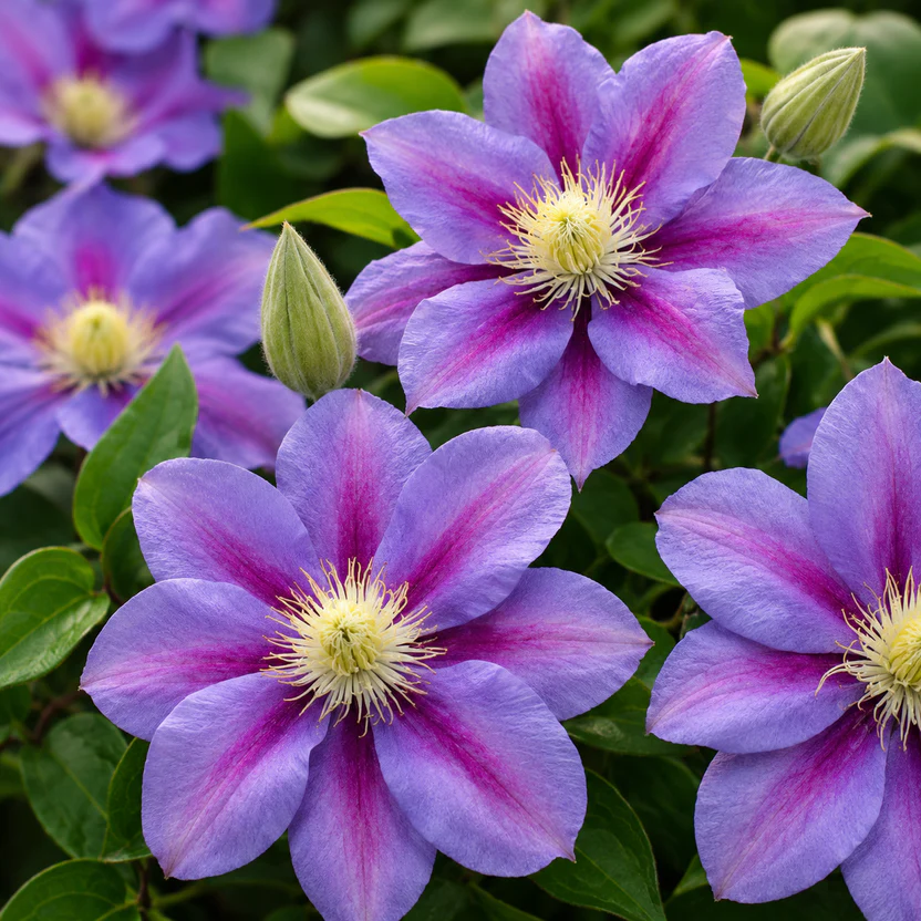 Clematis Barbara Jackman (Early Large-flowered Group)